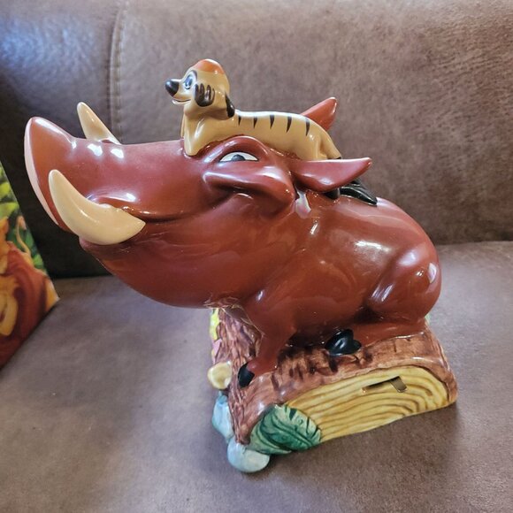 Pumbaa and Timon Music Box The Lion King Hakuna Matara Schmid 1994 Box Vintage - Picture 3 of 7